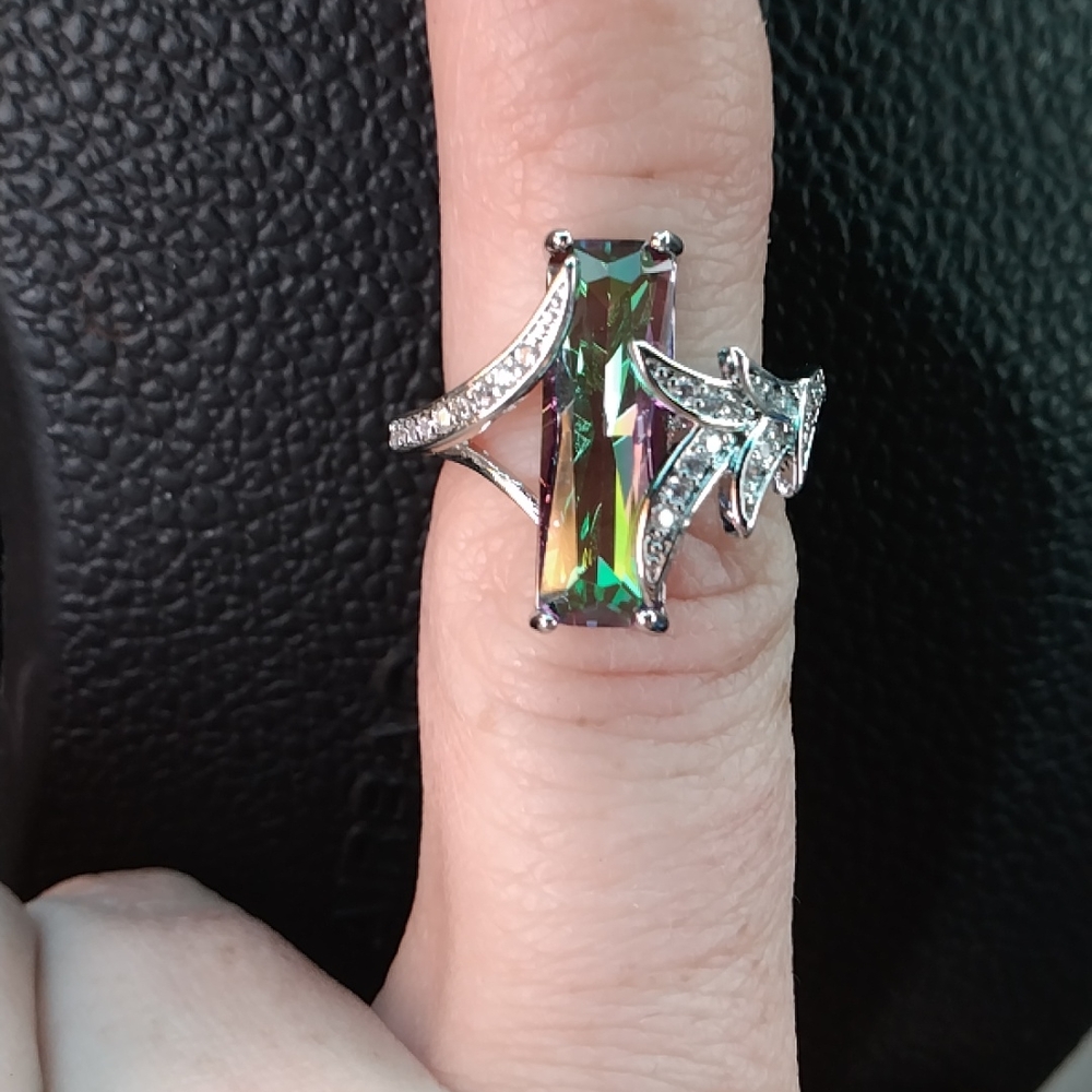 Genuine Silver Fire Mystical Topaz